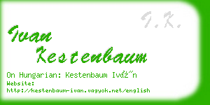 ivan kestenbaum business card